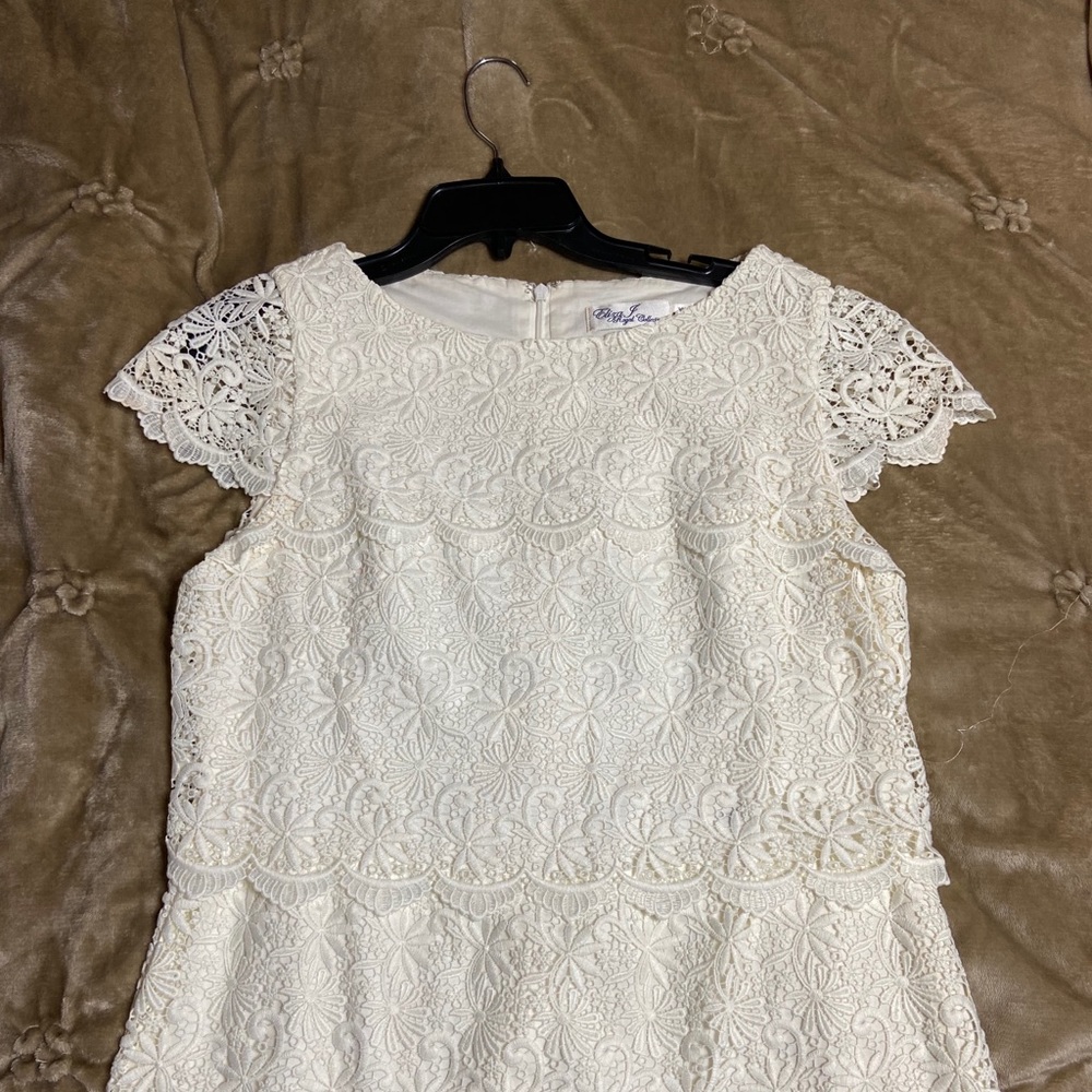 Eliza J Royal Collection Off White Lace Dress